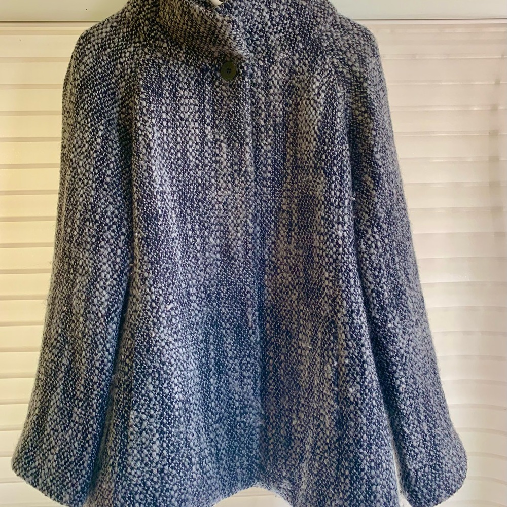 Eileen Fisher wool stand collar jacket